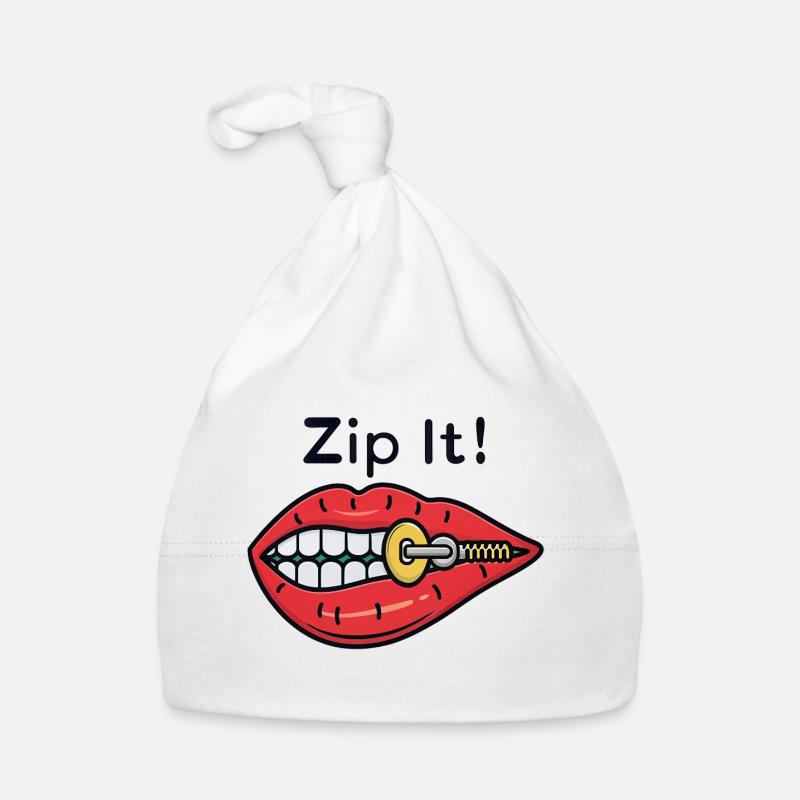Zip It ! Fermeture éclair Red Lips Bonnet bio Bébé