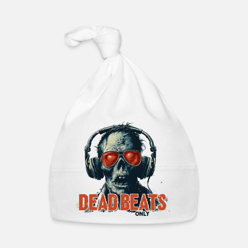 Dead Beats Only - Conception de musique zombie cool Bonnet bio Bébé