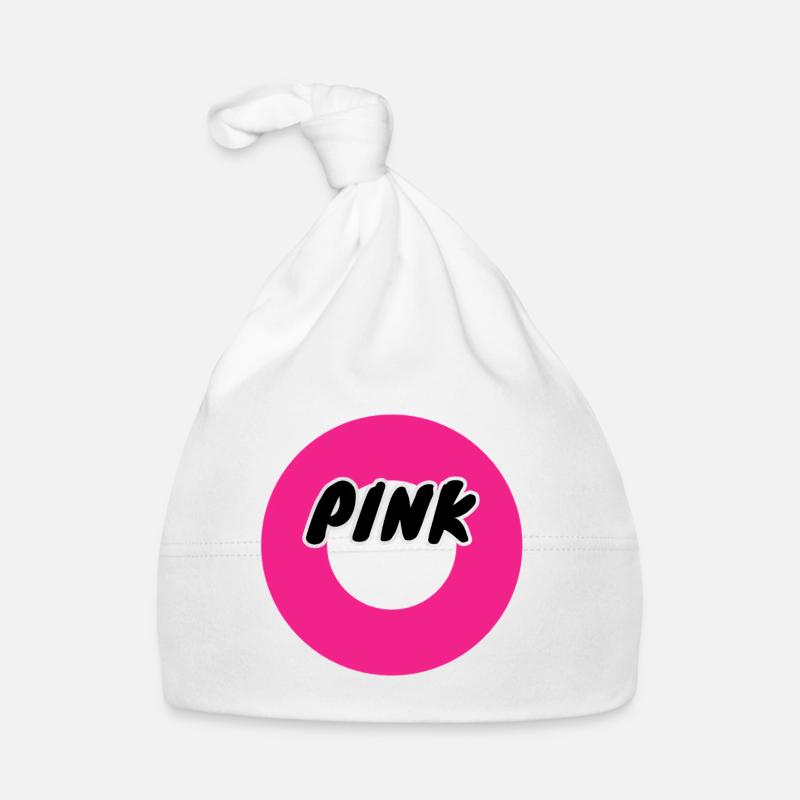 PINK Circle Lettering Organic Baby Cap