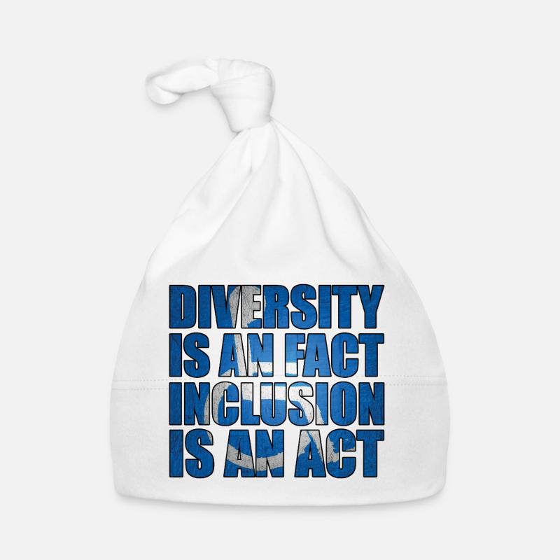 Diversity is a fact, inclusion is action Organic Baby Cap