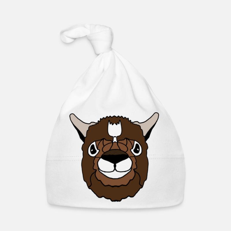 Lama Kopf Baby Bio-Mütze