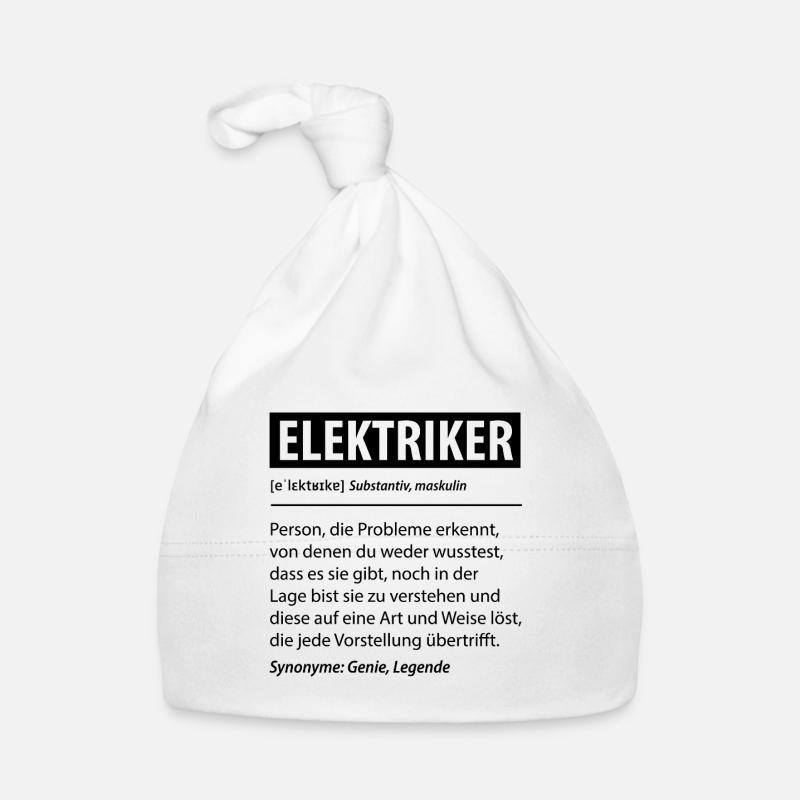 Electrician Power Expert Profession Funny Gift Organic Baby Cap