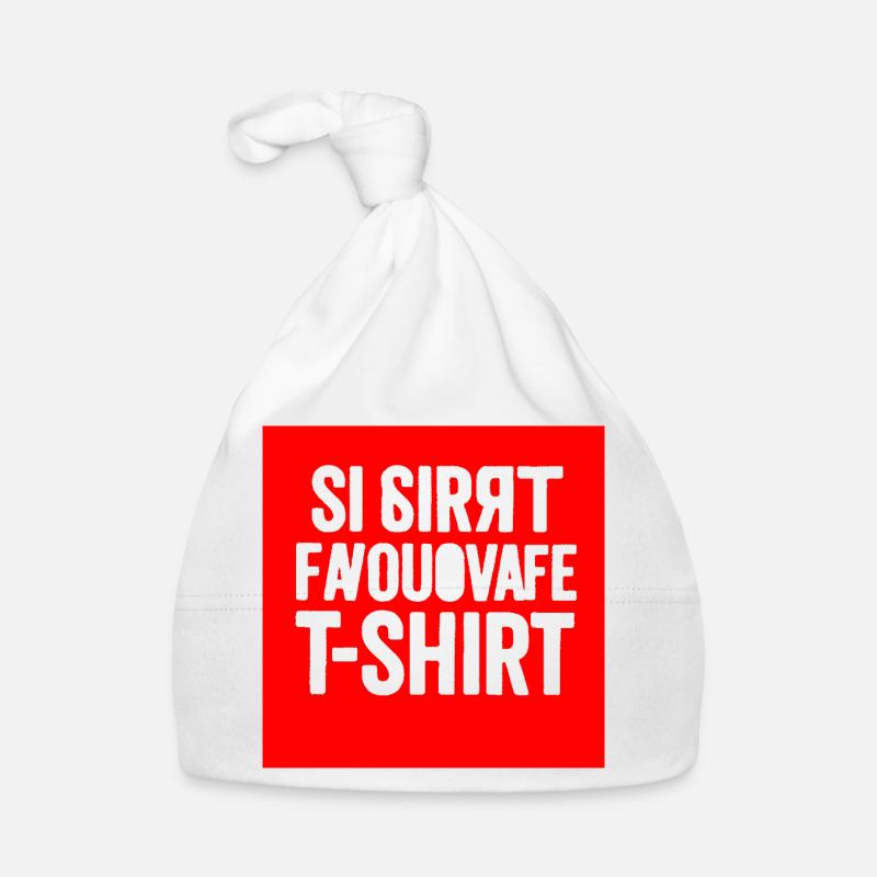 T-shirt à bloc de texte glitché Bonnet bio Bébé