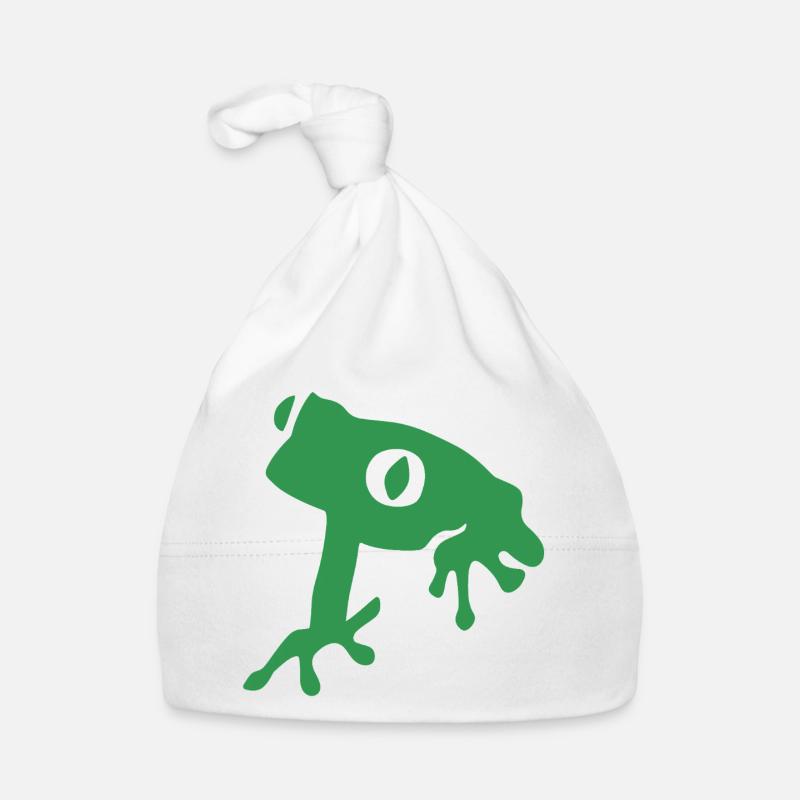 Don't be a frog - Organic Baby Cap - white