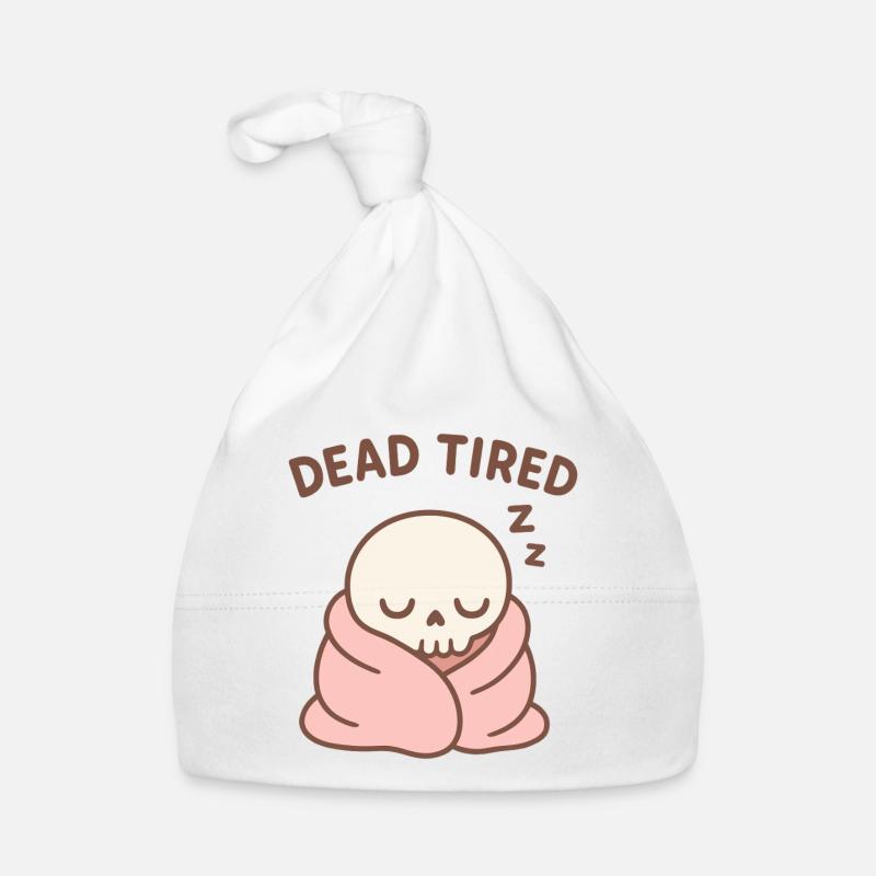 Toter müder Schlafschädel Baby Bio-Mütze
