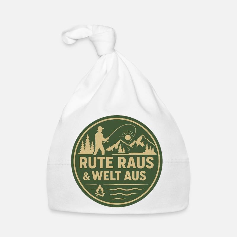 Rute Raus & Welt Aus Patch Baby Bio-Mütze