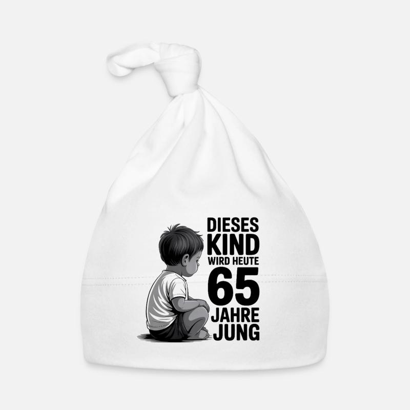 Kind 65. Geburtstag – süßes Motiv, Geschenk, Jubil Baby Bio-Mütze