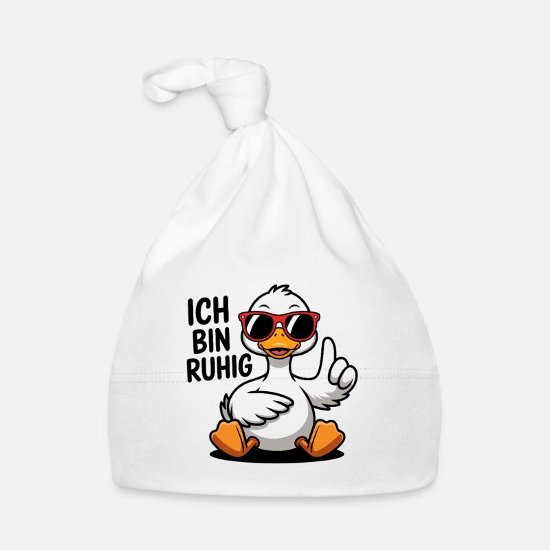 Coole Ente Spruch – Ich bin ruhig Lustig Baby Bio-Mütze