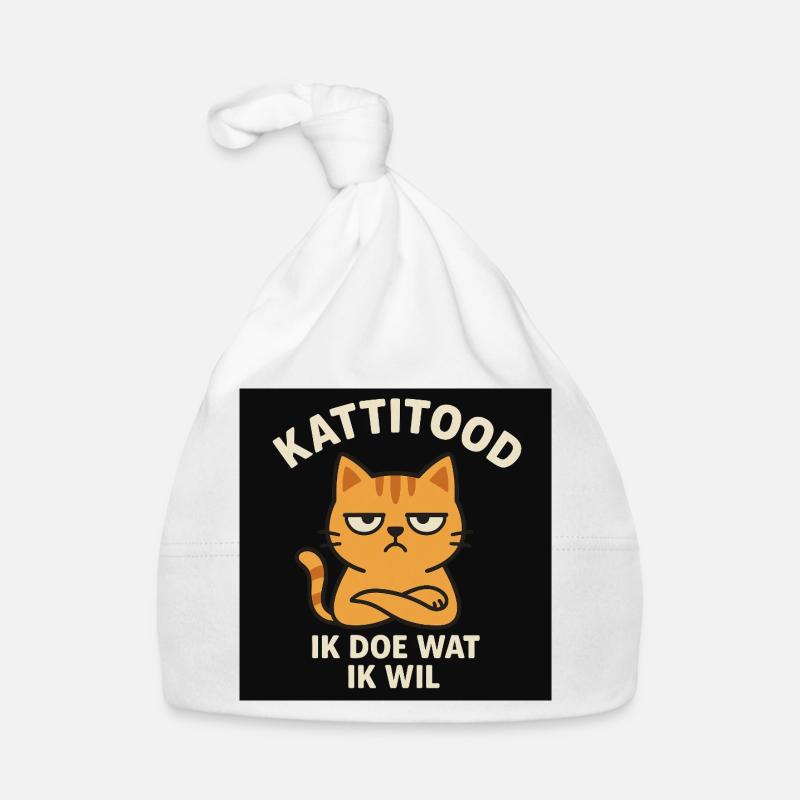 Grim cat who does what she wants Organic Baby Cap