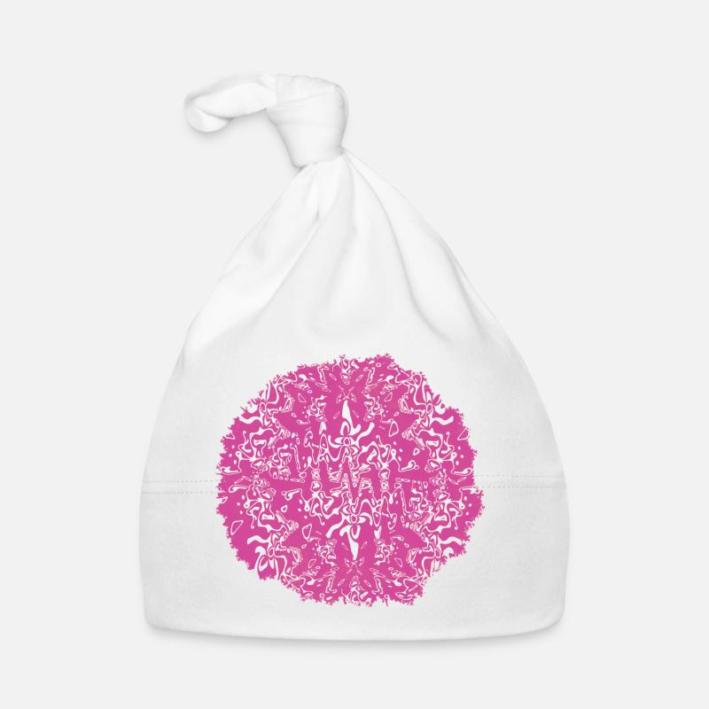 Circle Rose Pink Pattern Organic Baby Cap