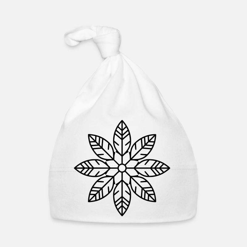 Mandala Feuille | Dessin au trait Nature & Harmonie Bonnet bio Bébé