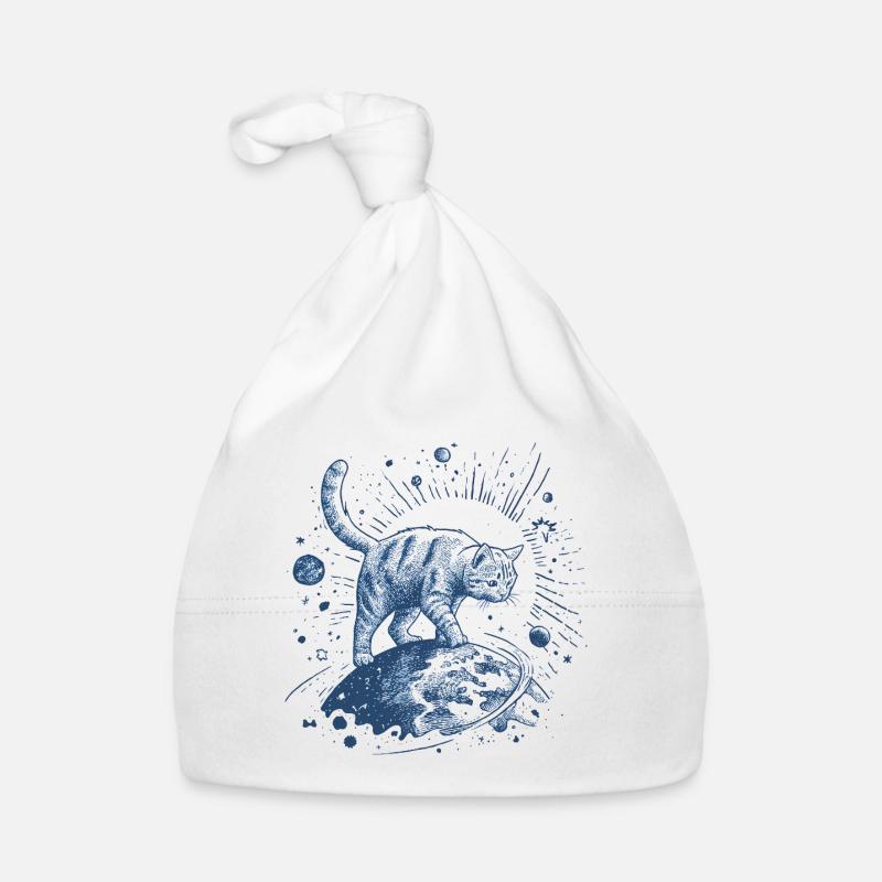 Tigre de l’espace bleu - Chat marchant dans l’espace Bonnet bio Bébé