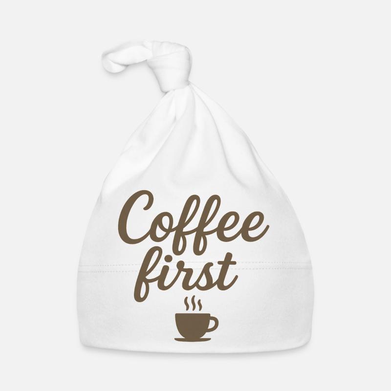 Coffee first Organic Baby Cap