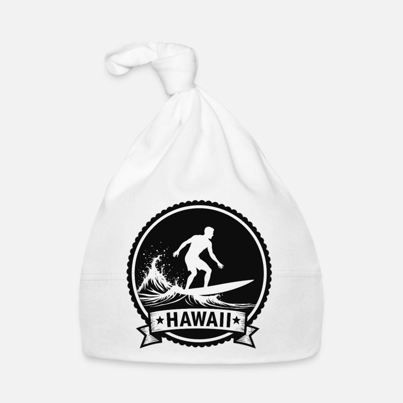 Hawaii Surf Wave Badge Baby Bio-Mütze