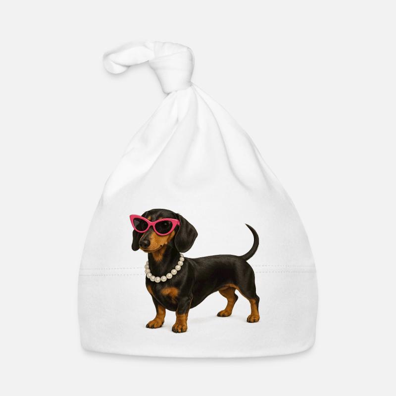 Lunettes de soleil roses Dachshund Diva Bonnet bio Bébé