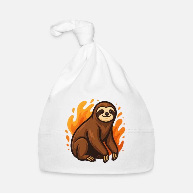 Flaming sloth Organic Baby Cap