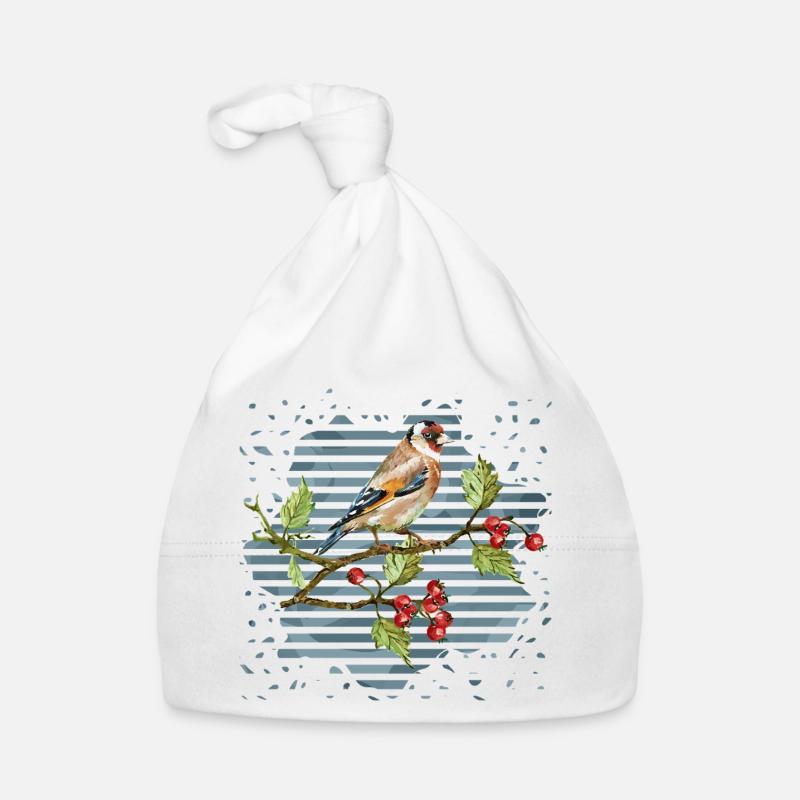 Colorful bird Organic Baby Cap