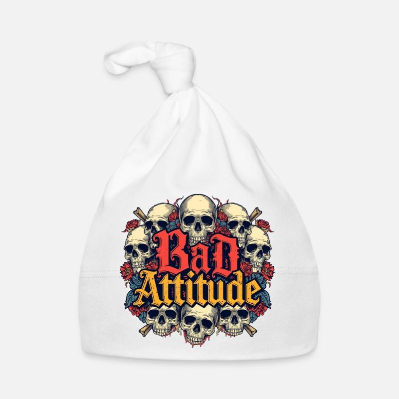 Schlechte Einstellung Skull Roses Baby Bio-Mütze