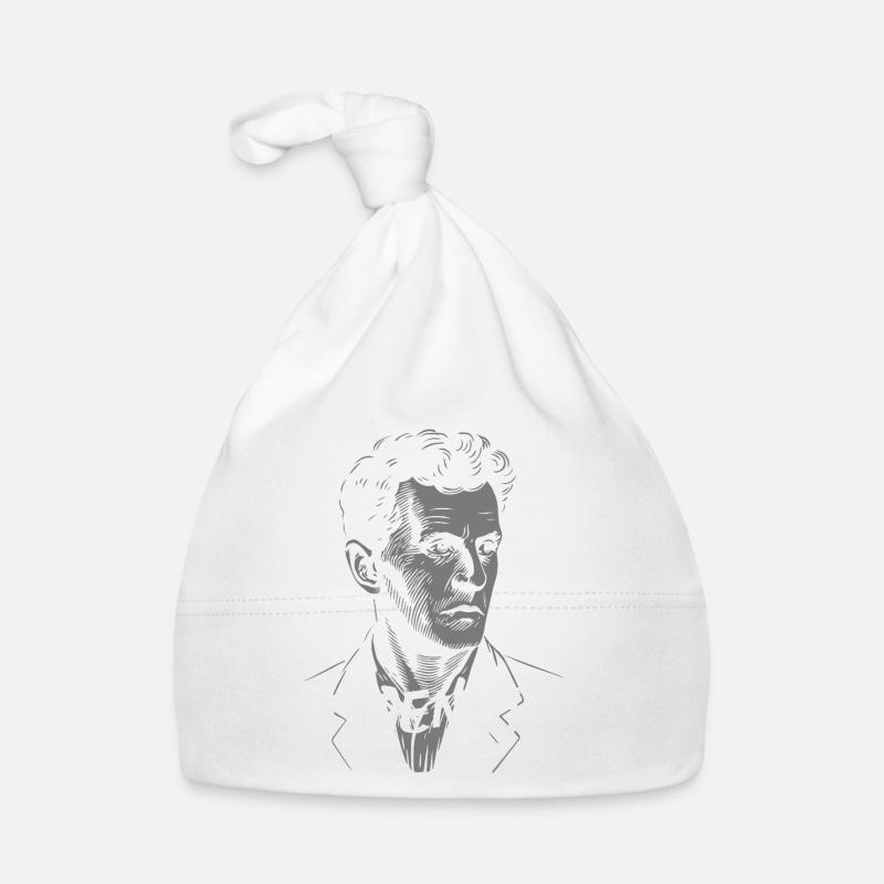 Ludwig Wittgenstein Philosopher Portrait Mono Text Organic Baby Cap