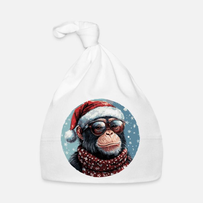 Noël singe drôle, cool Bonnet bio Bébé