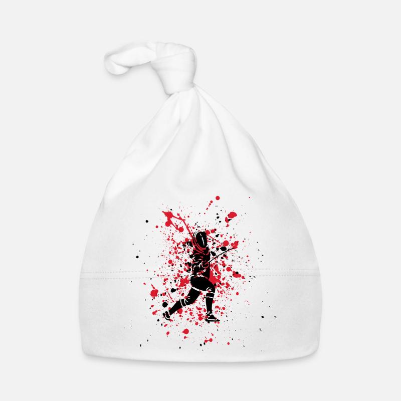 Escrimeur éclaboussures rouges Bonnet bio Bébé