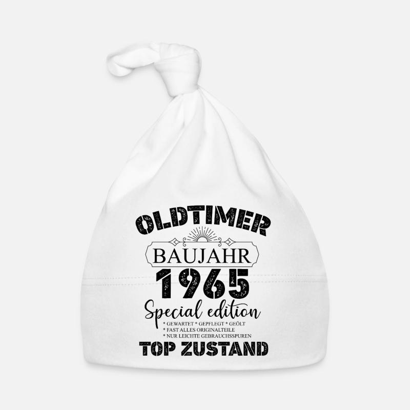 Oldtimer Baujahr 1965 Geburtstag Spruch Geschenk Baby Bio-Mütze