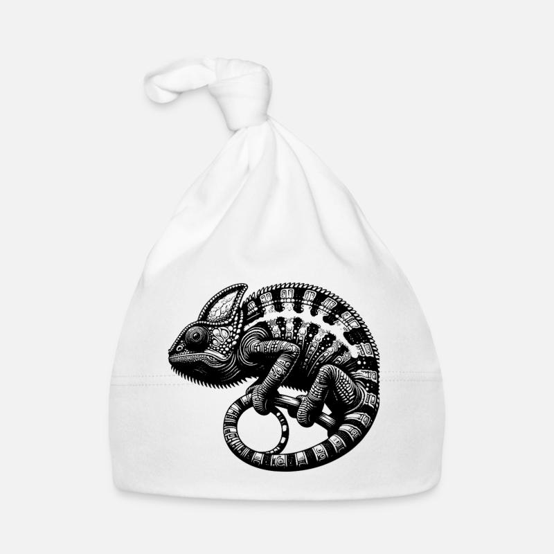 Caméléon mignon en mode camouflage Bonnet bio Bébé
