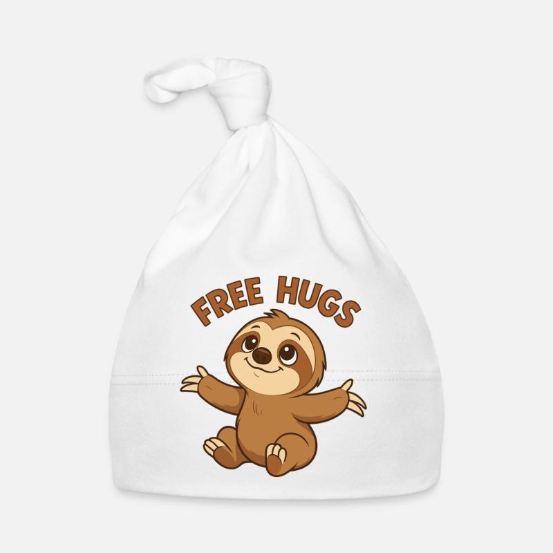 Faultier süß Gratis Umarmungen Geschenk Baby Bio-Mütze