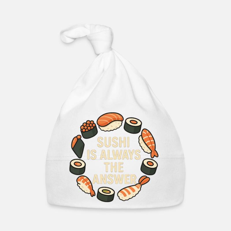 Le sushi est toujours la solution Bonnet bio Bébé