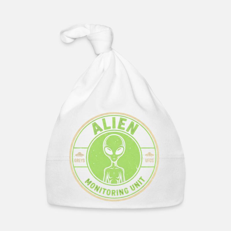 Alien Surveillance Unit Funny Myth Organic Baby Cap