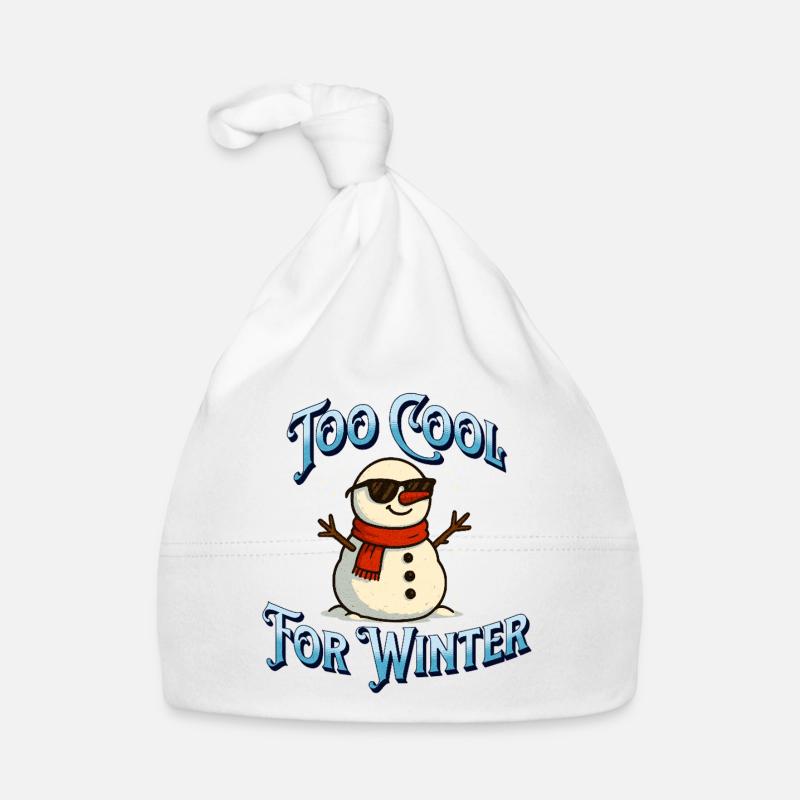 Too Cool For Winter Schneemann Baby Bio-Mütze