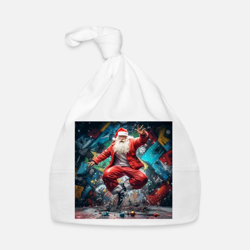Weihnachtsmann Graffiti Sprung Breakdance Baby Bio-Mütze