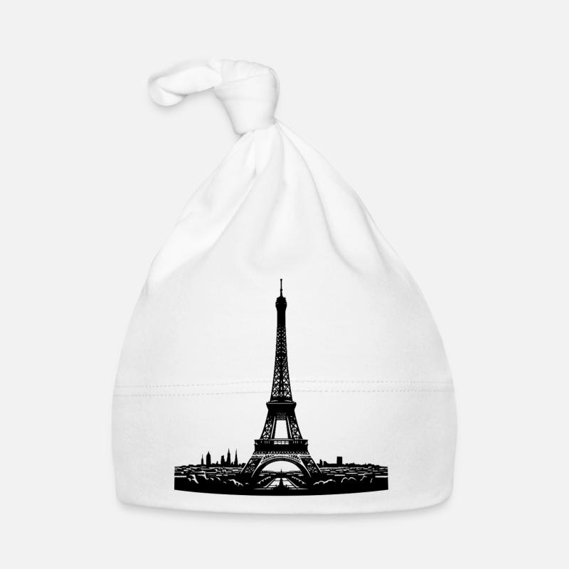 Französischer Blickfang Eiffelturm typisch Paris Baby Bio-Mütze