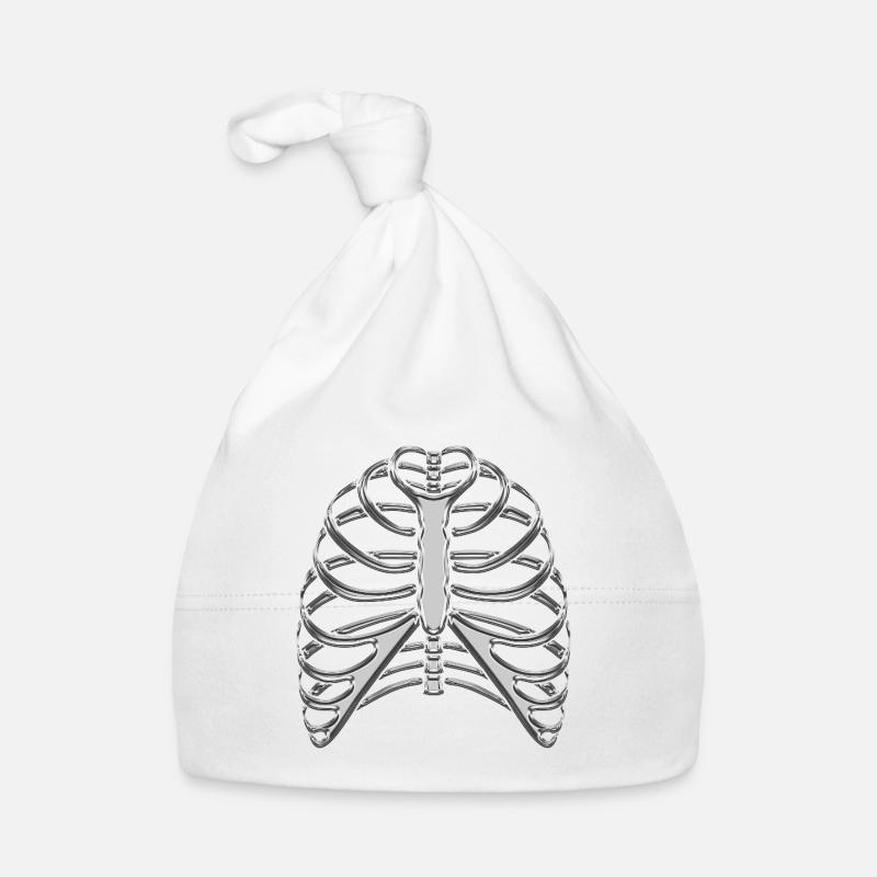 Cage thoracique chromée / Côtes squelettes Bonnet bio Bébé