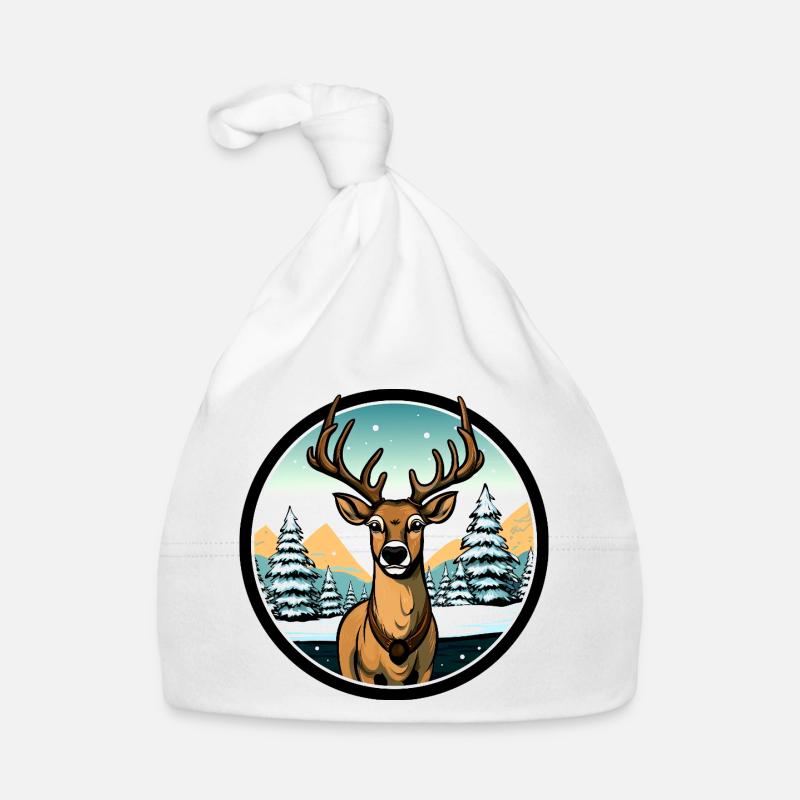 Hirsche Winter Style Baby Bio-Mütze