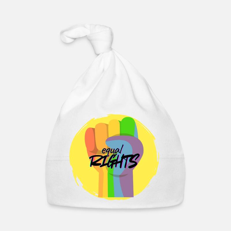 Rainbow Fist Pride Equality Organic Baby Cap