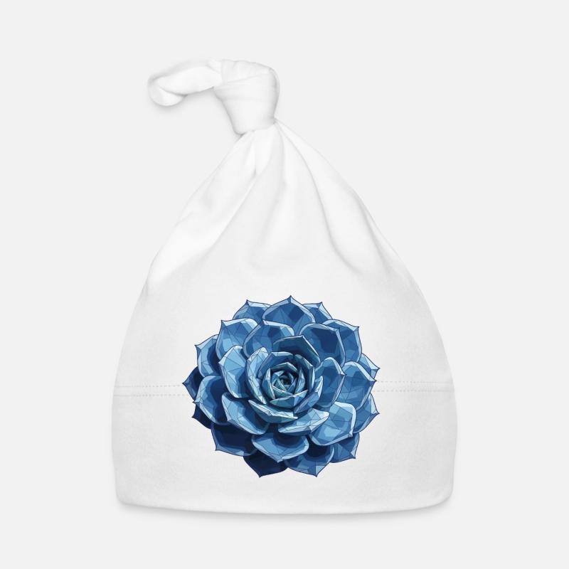 Blau Geometrische Rosette Baby Bio-Mütze