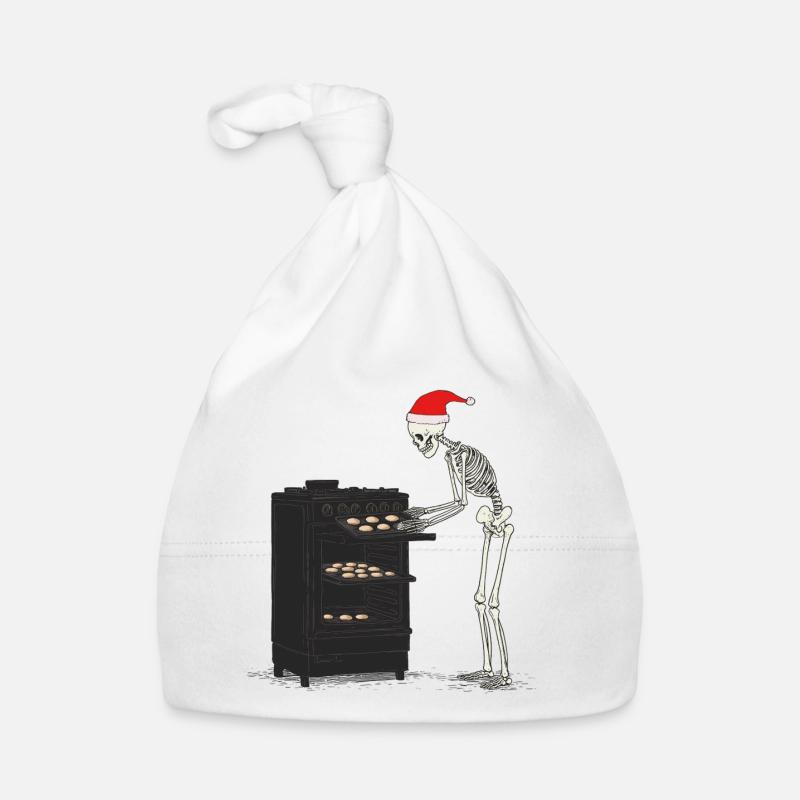 Skeleton bakes cookies Organic Baby Cap
