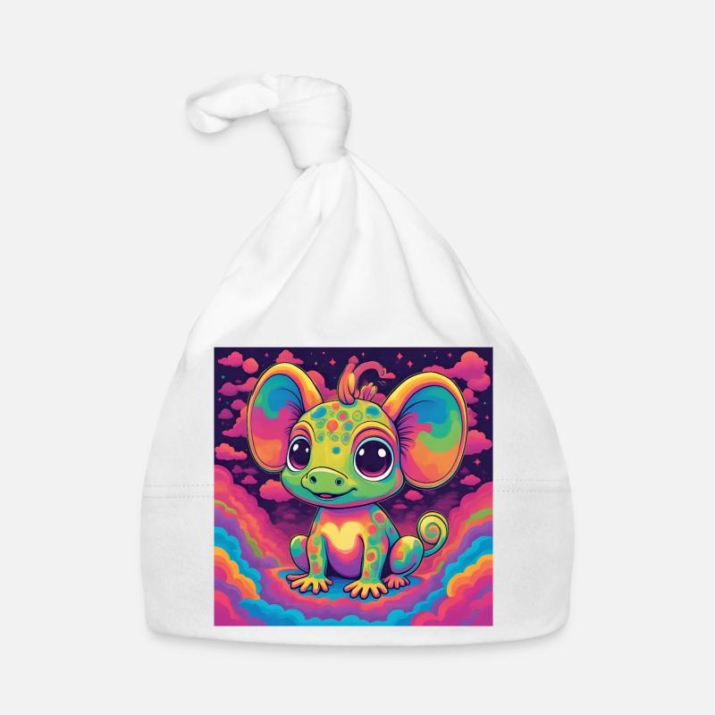 Kawaii Rainbow Dinosaur Organic Baby Cap