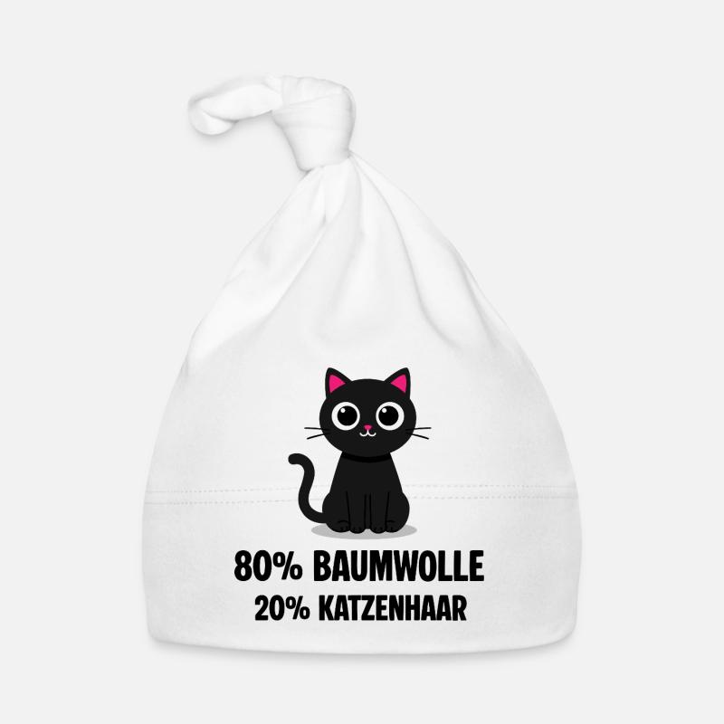 80 % coton 20 % poils de chat Drôle de remarque de chat Bonnet bio Bébé