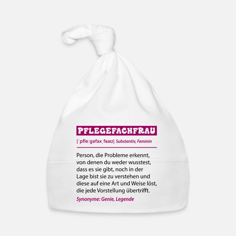 Pflegefachfrau Beruf Definition Spruch Geschenk Baby Bio-Mütze