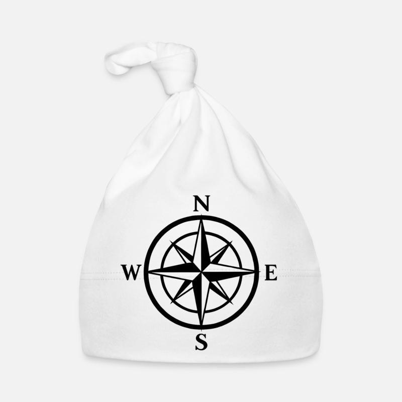 Night Compass Compass Rose Graphic Organic Baby Cap