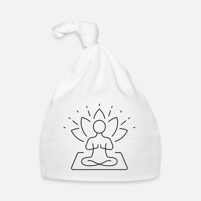 Lotus Meditation Light Circle Organic Baby Cap
