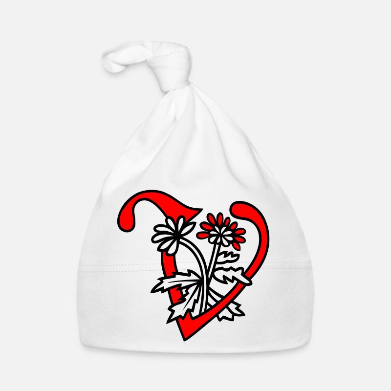 Letter V Initial Organic Baby Cap