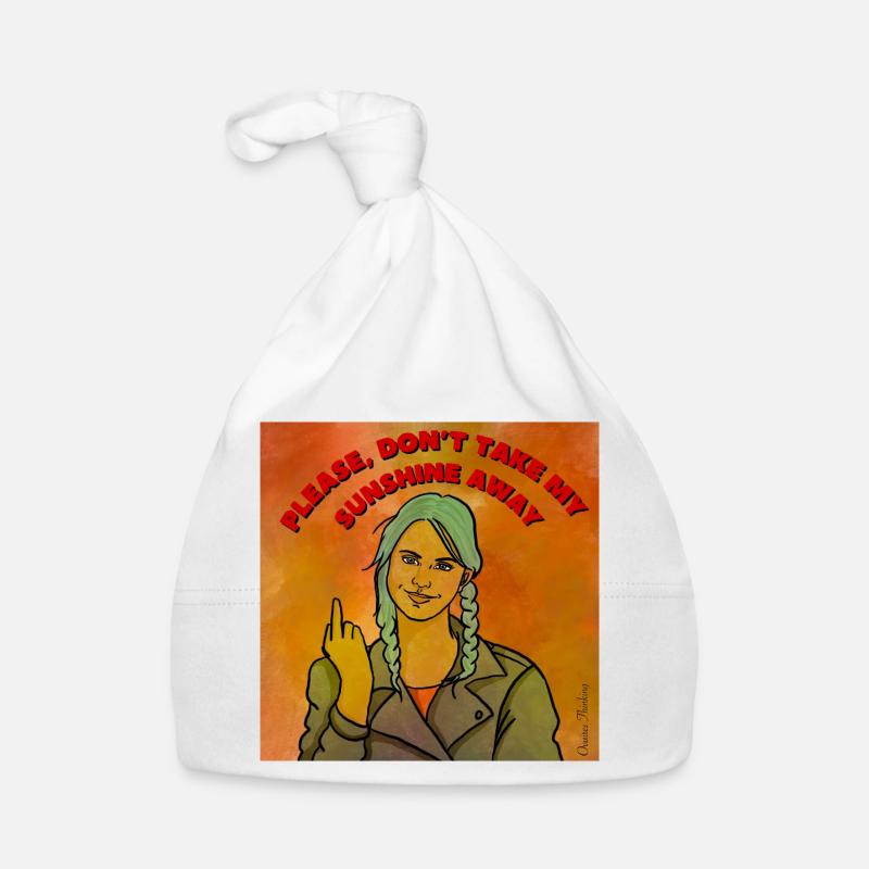 Please don’t take my sunshine away - Bonnet bio Bébé - blanc