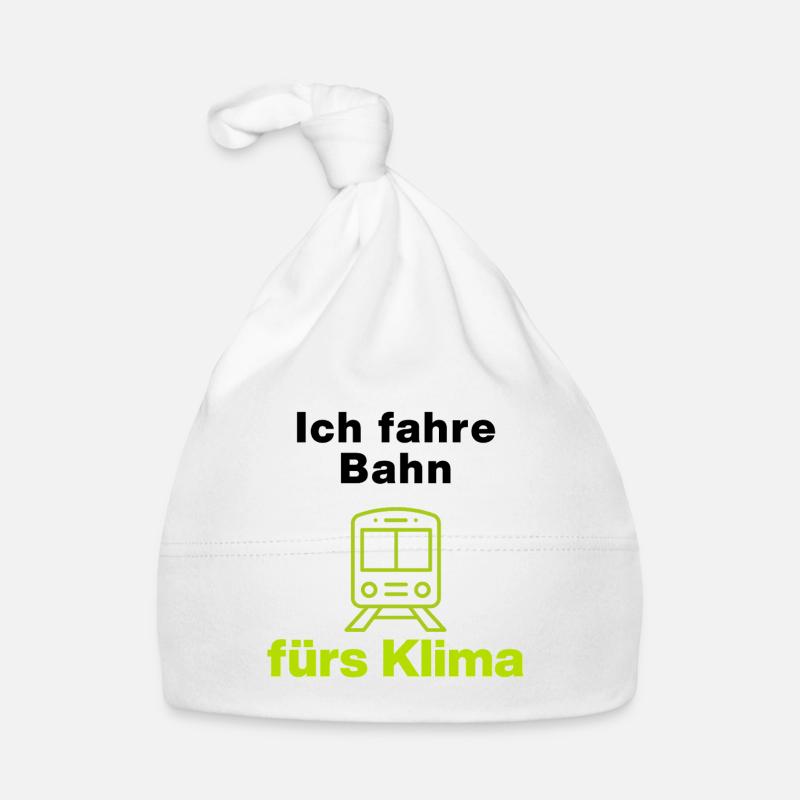 I take the train for the climate – your statement Organic Baby Cap