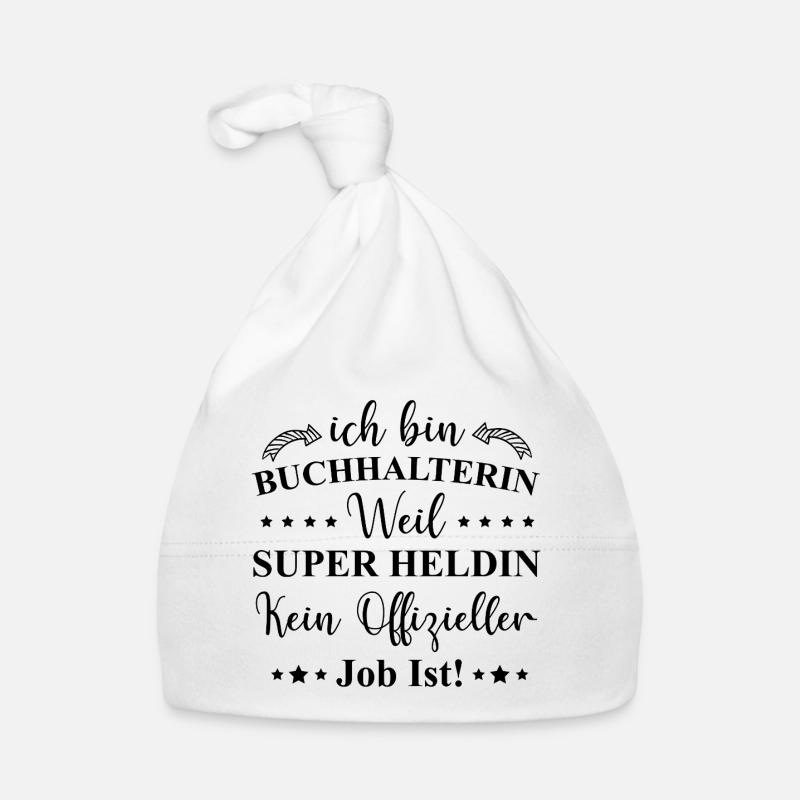 Buchhalterin Superheldin Beruf Spruch Geschenkidee Baby Bio-Mütze