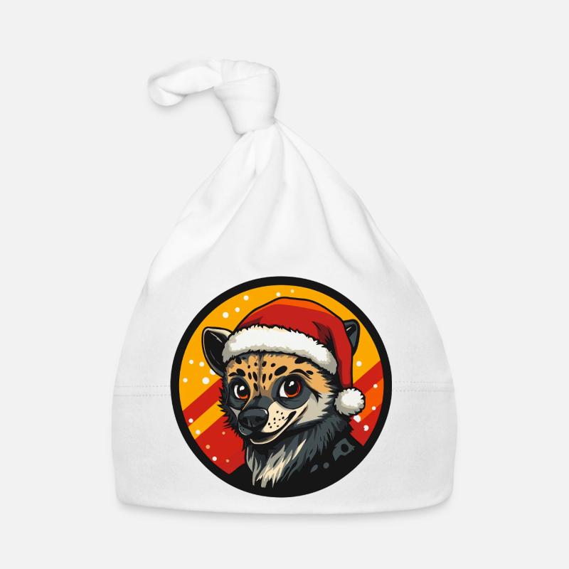 Winter Fox with Santa Hat Organic Baby Cap