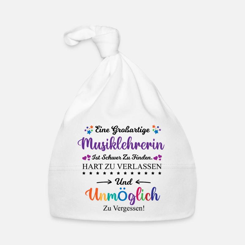 Musiklehrerin Beruf Abschied Geschenk Danke Spruch Baby Bio-Mütze