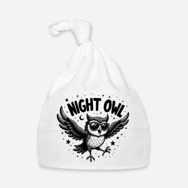 Night Owl Eule mit Sonnenbrille Baby Bio-Mütze